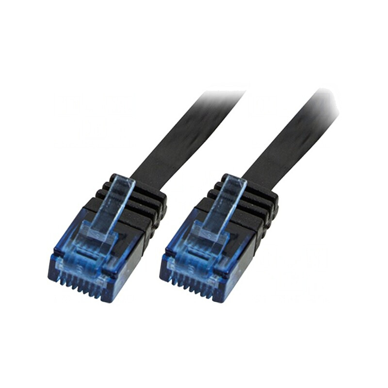 Patch cord U/UTP 5e PVC Negru 15m | Electronic-mag.ro | Componente Electronice