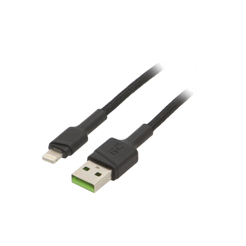 Cablu USB 2.0 Apple Lightning 1,2m Negru | Electronic-mag.ro | Componente Electronice