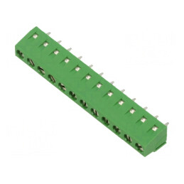 Regletă de conexiuni PCB 90° 5mm 12 piste 13.5A | Electronic-mag.ro | Componente Electronice