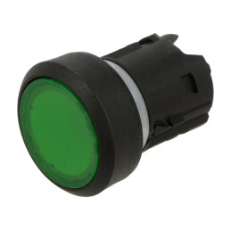 Comutator Apăsare 22mm Verde Plat | Electronic-mag.ro | Componente Electronice