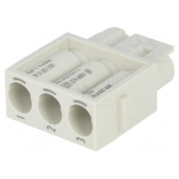 Conector HDC Modular Mamă 3PIN fără Contacte | Electronic-mag.ro | Componente Electronice