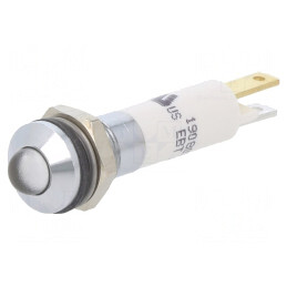Lampă LED de control albă 24V Ø8mm plastic | Electronic-mag.ro | Componente Electronice