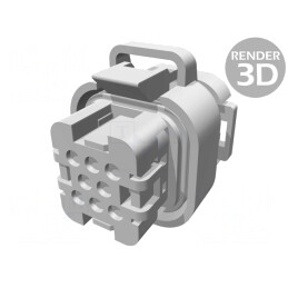 Conector AMPSEAL Automotive Mamă 8 Pini Negru | Electronic-mag.ro | Componente Electronice