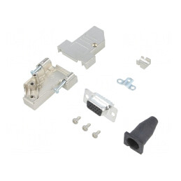 D-Sub 15 Pin Mufă Mamă Lipire Pe Cablu Neagră | Electronic-mag.ro | Componente Electronice