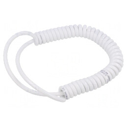 Cablu Spiră 3x0,22mm2 Neecranat Alb 0,2-0,8m | Electronic-mag.ro | Componente Electronice