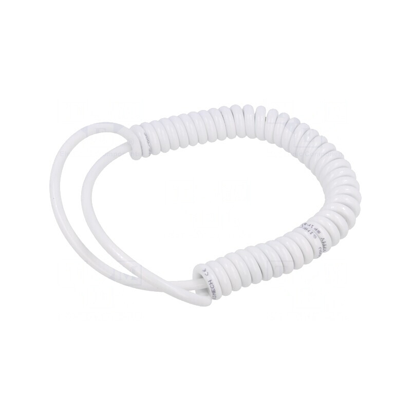 Cablu Spiră 3x0,22mm2 Neecranat Alb 0,2-0,8m | Electronic-mag.ro | Componente Electronice