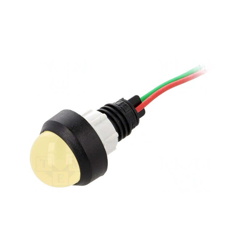 Lumină LED galbenă 24V Ø13mm IP40 | Electronic-mag.ro | Componente Electronice