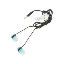 Căști In-Ear cu Microfon Negru/Albastru Jack 3,5mm | Electronic-mag.ro | Componente Electronice