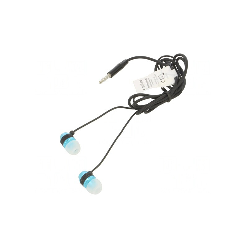 Căști In-Ear cu Microfon Negru/Albastru Jack 3,5mm | Electronic-mag.ro | Componente Electronice