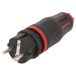 Conector Alimentare AC Tată 250V 16A Negru | Electronic-mag.ro | Componente Electronice
