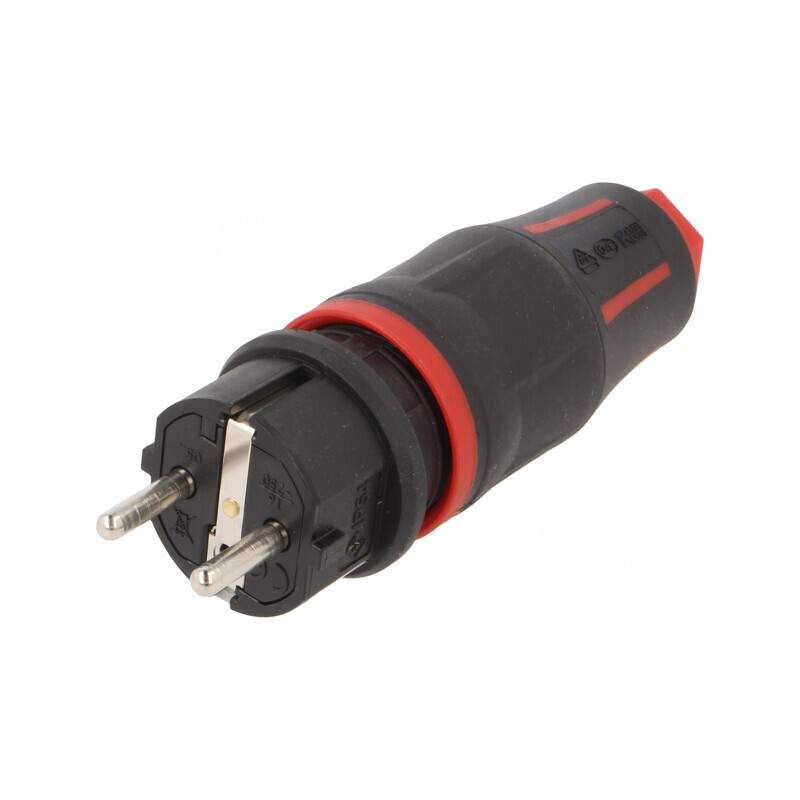 Conector Alimentare AC Tată 250V 16A Negru | Electronic-mag.ro | Componente Electronice