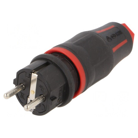 Conector Alimentare AC Tată 250V 16A Negru | Electronic-mag.ro | Componente Electronice
