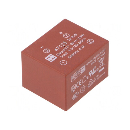 Convertor AC/DC 2.5W 9VDC | Electronic-mag.ro | Componente Electronice