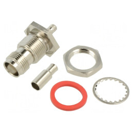 Soclu TNC Mamă Drept 50Ω PTFE Aurit -40÷85°C | Electronic-mag.ro | Componente Electronice