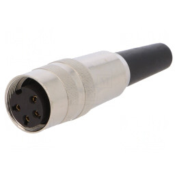 Conector M16 Mufă Mamă Lipire pe Cablu 4 PIN 5A 250V Drept | Electronic-mag.ro | Componente Electronice