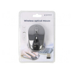 Mouse optic wireless USB negru 6 butoane 10m | Electronic-mag.ro | Componente Electronice