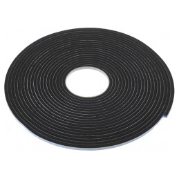 Bandă Etanșare Acrilică Spumă PVC Neagră 6mm x 12m