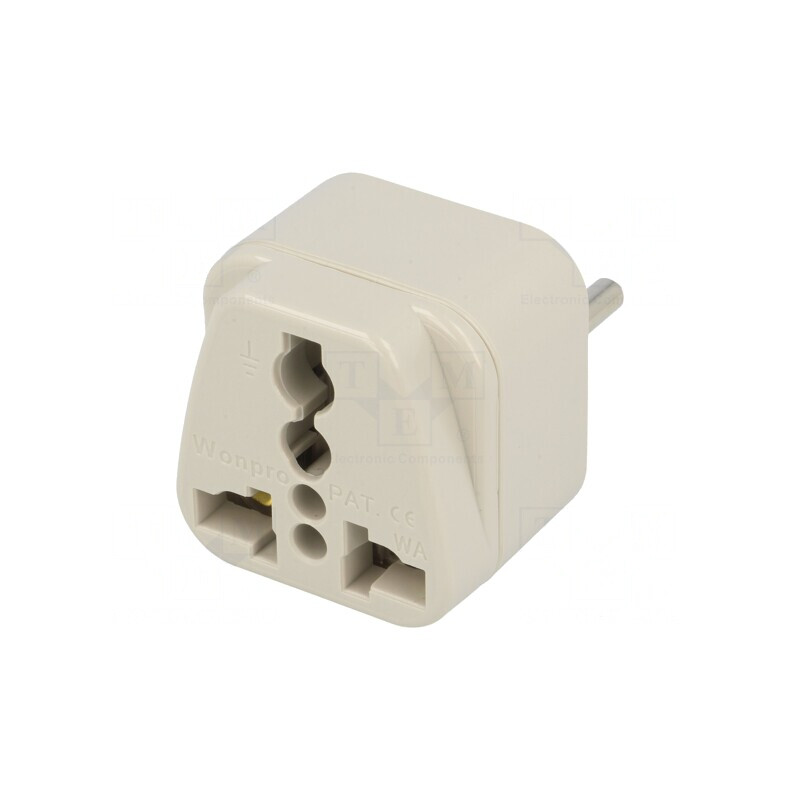 Adaptor Alb 2P PE 250VAC 10A Tip L 3 Pin | Electronic-mag.ro | Componente Electronice Adaptor Alb 2P PE 250VAC 10A Tip L 3 Pin | Electronic-mag.ro | Componente Electronice