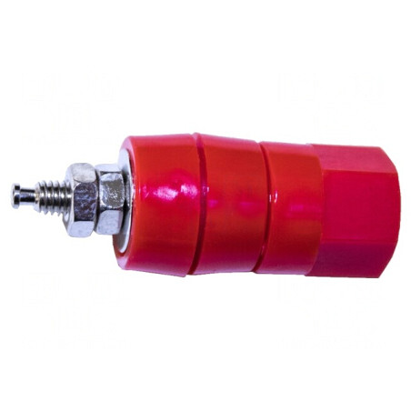 Clemă de laborator roşie 15A 41mm | Electronic-mag.ro | Componente Electronice