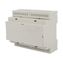 Carcasă pentru șină DIN, ABS gri, 90.2x106.25x57.5mm | Electronic-mag.ro | Componente Electronice