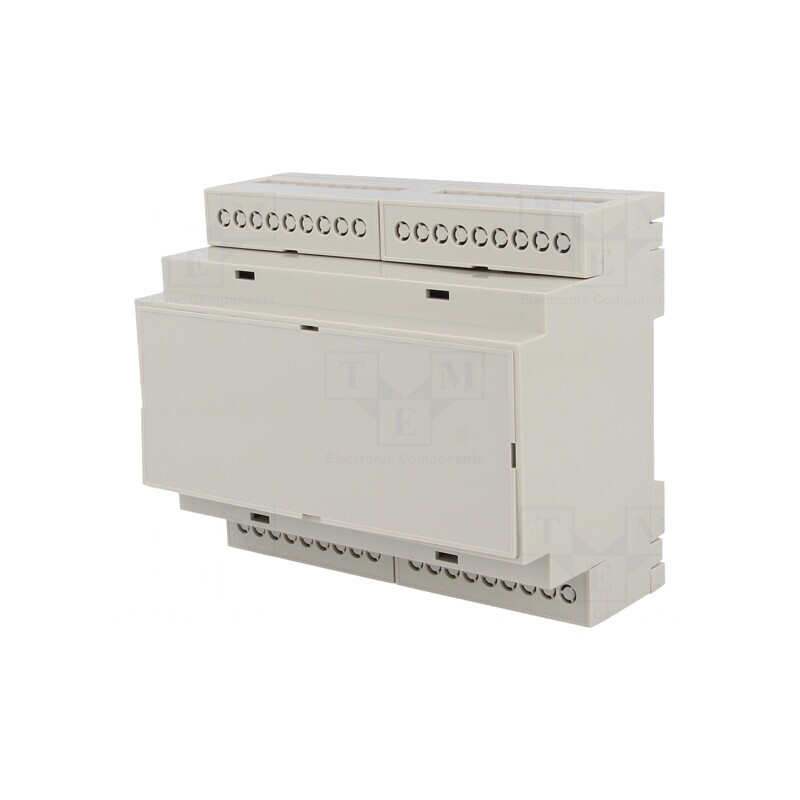 Carcasă pentru șină DIN, ABS gri, 90.2x106.25x57.5mm | Electronic-mag.ro | Componente Electronice