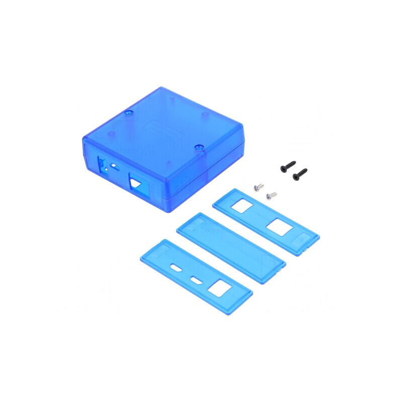 Carcasă calculator albastru semitransparent ABS | Electronic-mag.ro | Componente Electronice