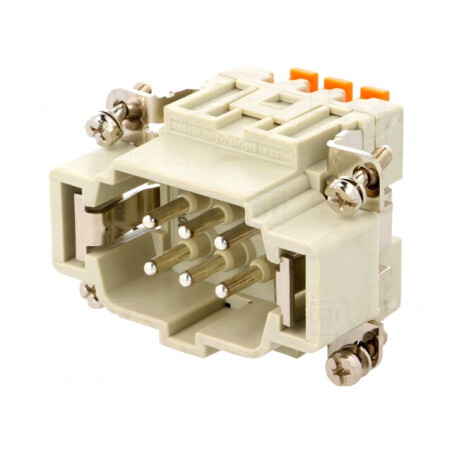 Conector HDC 6 PIN 16A CSH Tată | Electronic-mag.ro | Componente Electronice