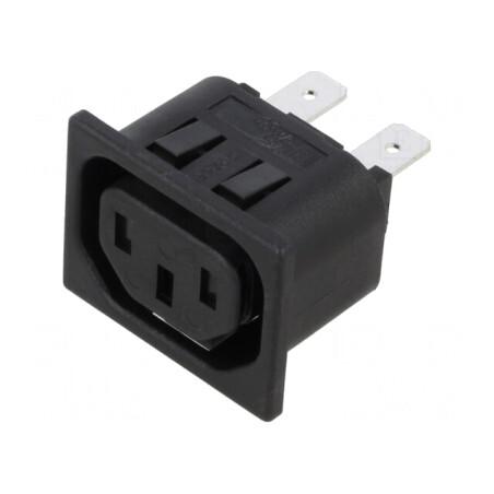 Conector alimentare AC soclu mamă 10A 250VAC C13 | Electronic-mag.ro | Componente Electronice