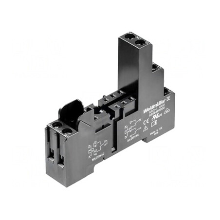 Stativ pentru şină DIN cu cleme şi şurub 240VAC 8-12A | Electronic-mag.ro | Componente Electronice