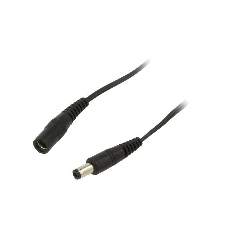 Cablu Alimentare DC 5,5/2,1 mm Negru 2x0,5mm2 | Electronic-mag.ro | Componente Electronice