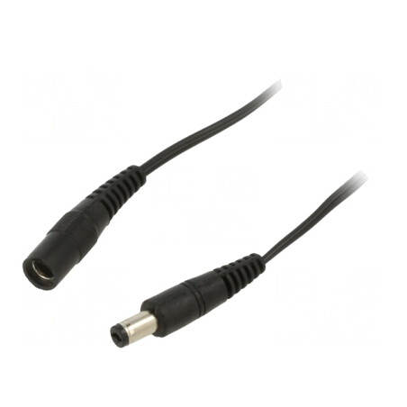 Cablu Alimentare DC 5,5/2,1 mm Negru 2x0,5mm2 | Electronic-mag.ro | Componente Electronice
