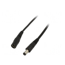 Cablu Alimentare DC 5,5/2,5mm Negru | Electronic-mag.ro | Componente Electronice