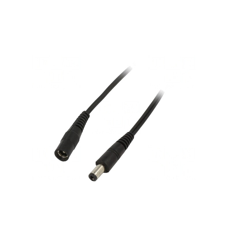 Cablu Alimentare DC 5,5/2,5mm Negru | Electronic-mag.ro | Componente Electronice