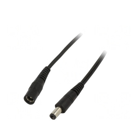 Cablu Alimentare DC 5,5/2,5mm Negru | Electronic-mag.ro | Componente Electronice