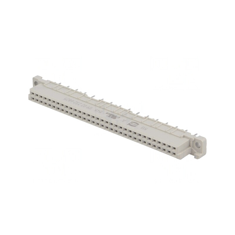 Mufă DIN 41612 tip B 32 PIN THT Aurită | Electronic-mag.ro | Componente Electronice
