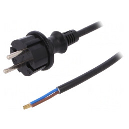 Cablu Electric 2x1,5mm2 PVC 4m Negru 16A | Electronic-mag.ro | Componente Electronice