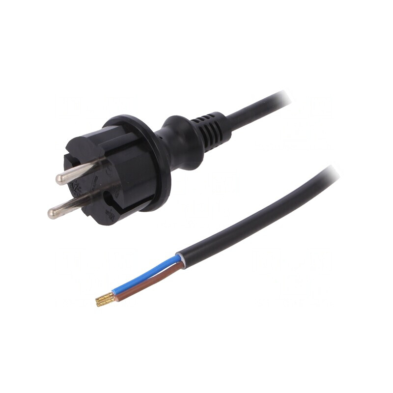 Cablu Electric 2x1,5mm2 PVC 4m Negru 16A | Electronic-mag.ro | Componente Electronice