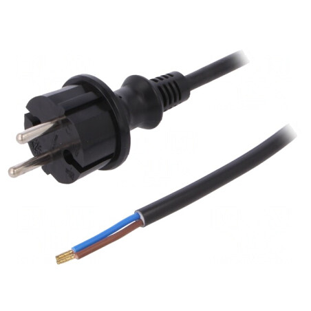 Cablu Electric 2x1,5mm2 PVC 4m Negru 16A | Electronic-mag.ro | Componente Electronice
