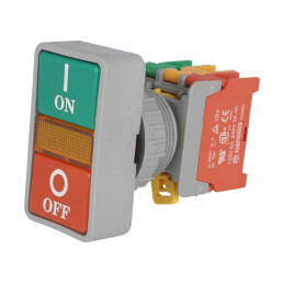 Comutator dublu 30mm roșu/verde IP65 | Electronic-mag.ro | Componente Electronice