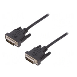 Cablu DVI-D 2m Negru | Electronic-mag.ro | Componente Electronice