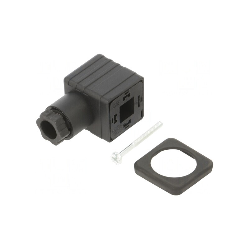 Fișă de Contact Bobină Neagră 230V IP65 | Electronic-mag.ro | Componente Electronice