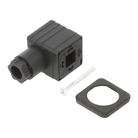 Fișă de Contact Bobină Neagră 230V IP65 | Electronic-mag.ro | Componente Electronice