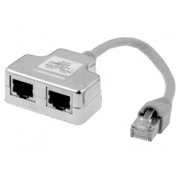 Splitter RJ45 Cat5e Ecranat 2 Porturi | Electronic-mag.ro | Componente Electronice