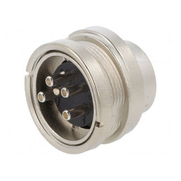 Conector M16 Soclu Tată 4-PIN 6A 150V Drept IP40 | Electronic-mag.ro | Componente Electronice