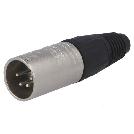 Mufă XLR Tată 4 Pin Drept pe Cablu Lipire | Electronic-mag.ro | Componente Electronice