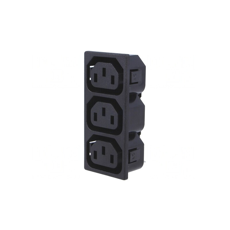 Conector alimentare AC splitter 10A 250V IEC C13 | Electronic-mag.ro | Componente Electronice