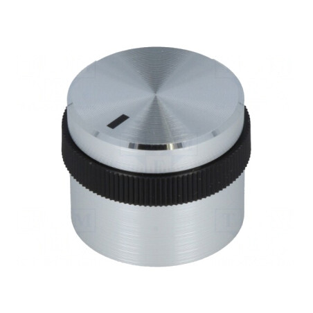 Buton rotativ cu indicator Ø 6mm aluminiu și plastic | Electronic-mag.ro | Componente Electronice