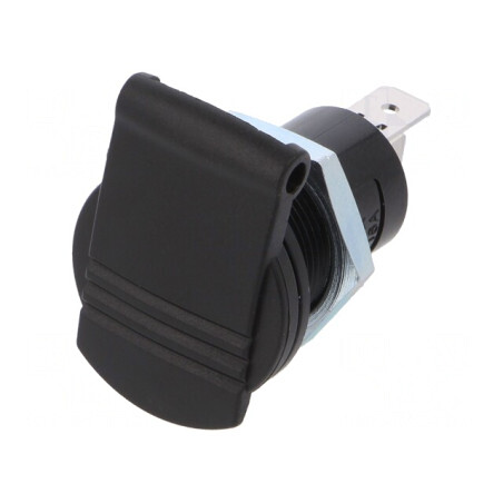 Soclu Mini Brichetă Auto 16A Negru | Electronic-mag.ro | Componente Electronice