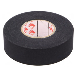 Bandă Textilă Neagră 25mm x 25m | Electronic-mag.ro | Componente Electronice