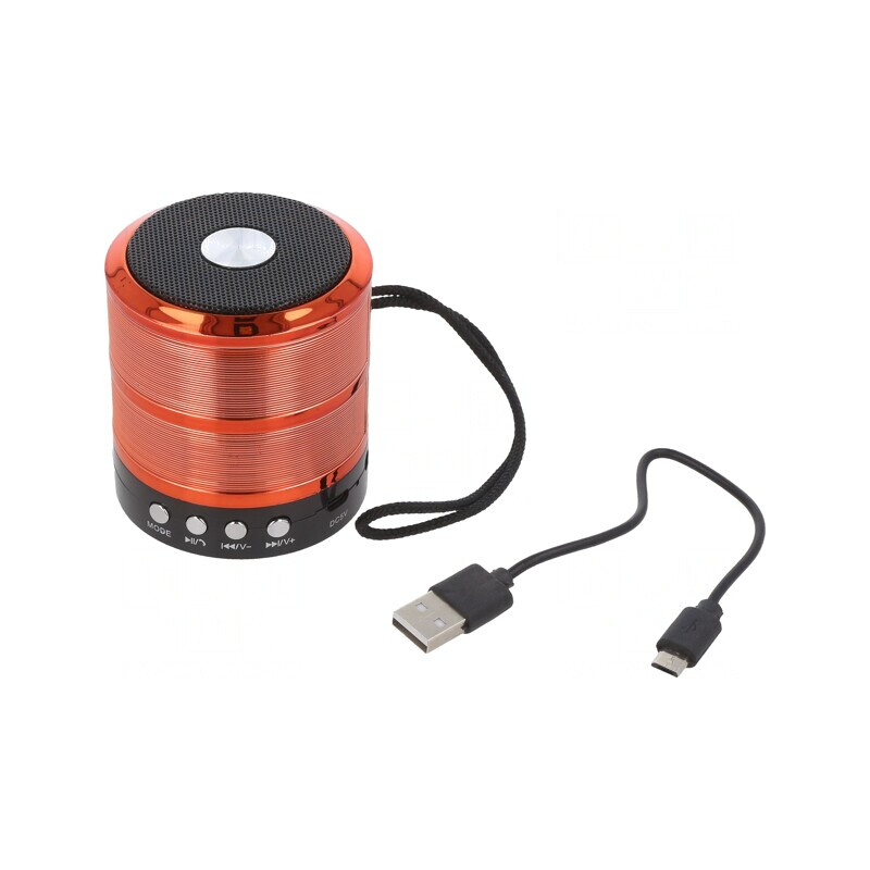 Difuzor Bluetooth roșu cu microSD și USB | Electronic-mag.ro | Componente Electronice